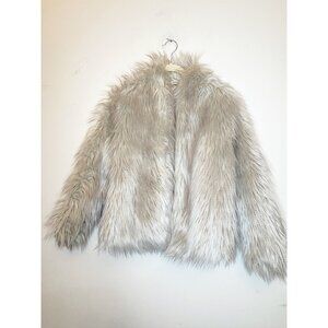Abercrombie Kids Faux Fur Jacket Large euc